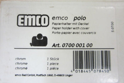EMCO Polo WC Papierrollenhalter mit Deckel, chrom NEU-OVP Klopapier Rollenhalter3