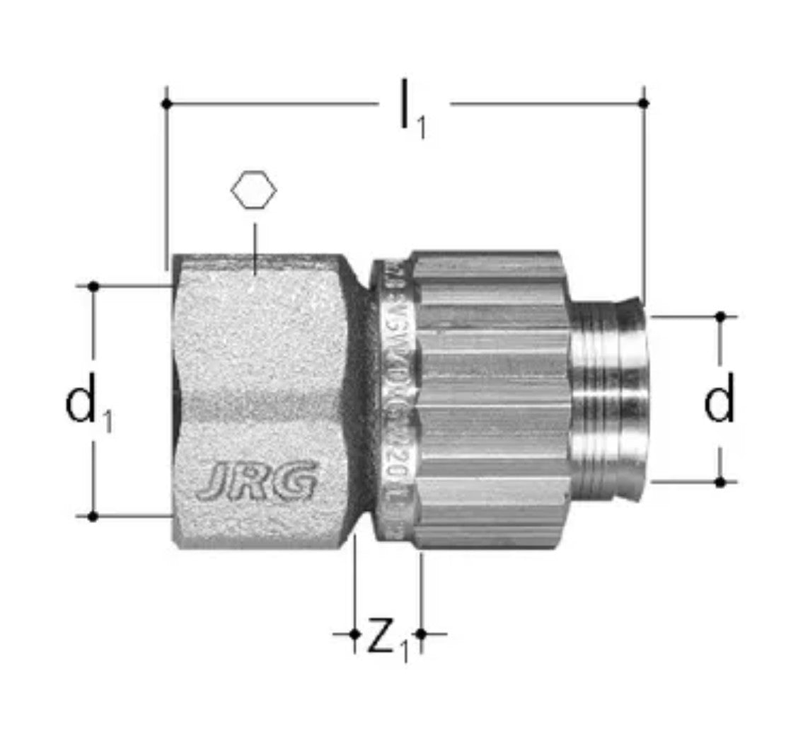 JRG Sanipex Übergang, Innengewinde (R 3/4) x 16 mm 5484.9181