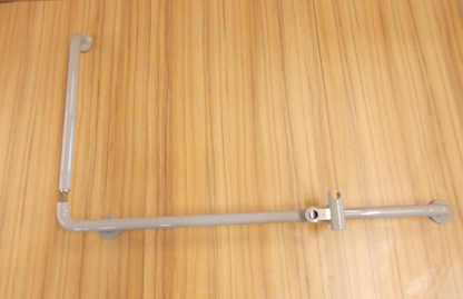 HEWI Winkelgriff mit Brausehalter Serie 801 1150x660 mm in Felsgrau0