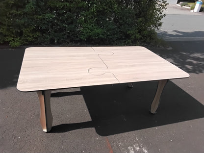 Garten Terrassen Balkon Ess-Tisch aus HPL Wetterfest 1200 x 2000 mm Holzdekor