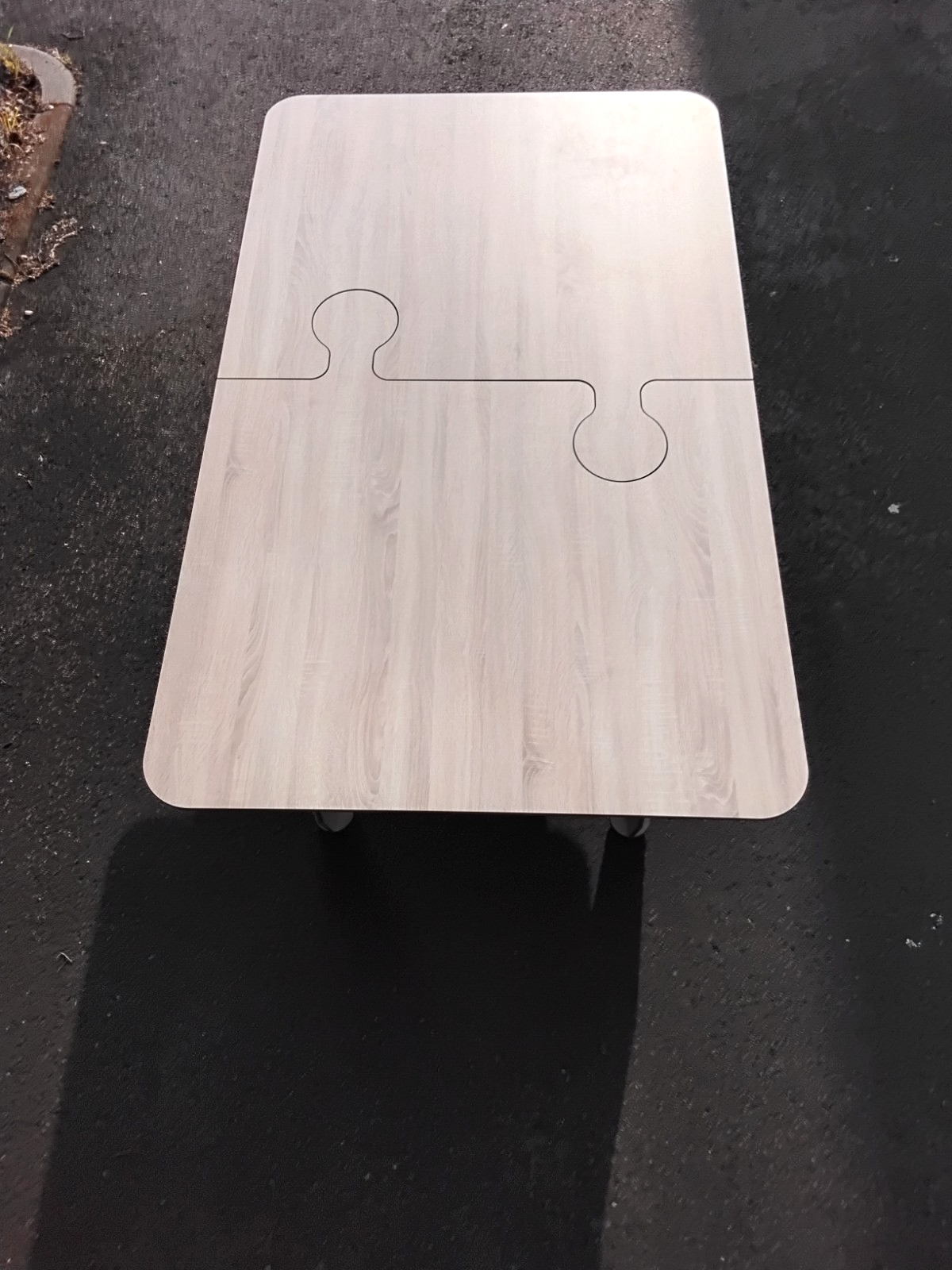 Garten Terrassen Balkon Ess-Tisch aus HPL Wetterfest 1200 x 2000 mm Holzdekor