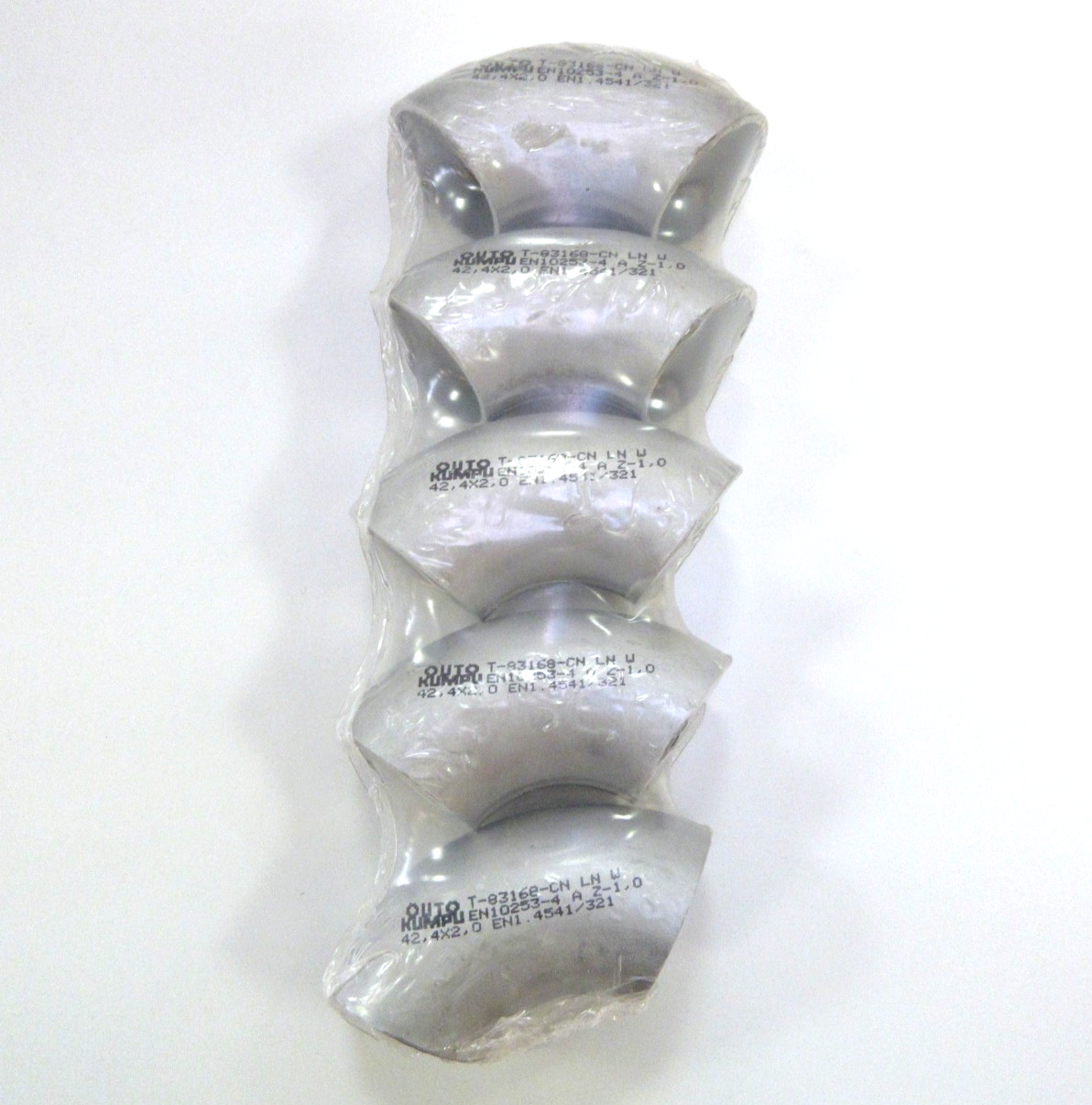 Anschweißbogen 90° V 2A Edelstahl  42,5 x 2,0 mm1