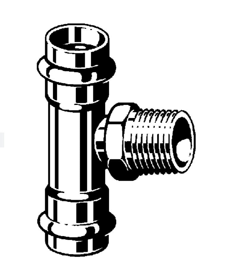 Viega Sanpress Inox T-Stück, Modell 2317.11