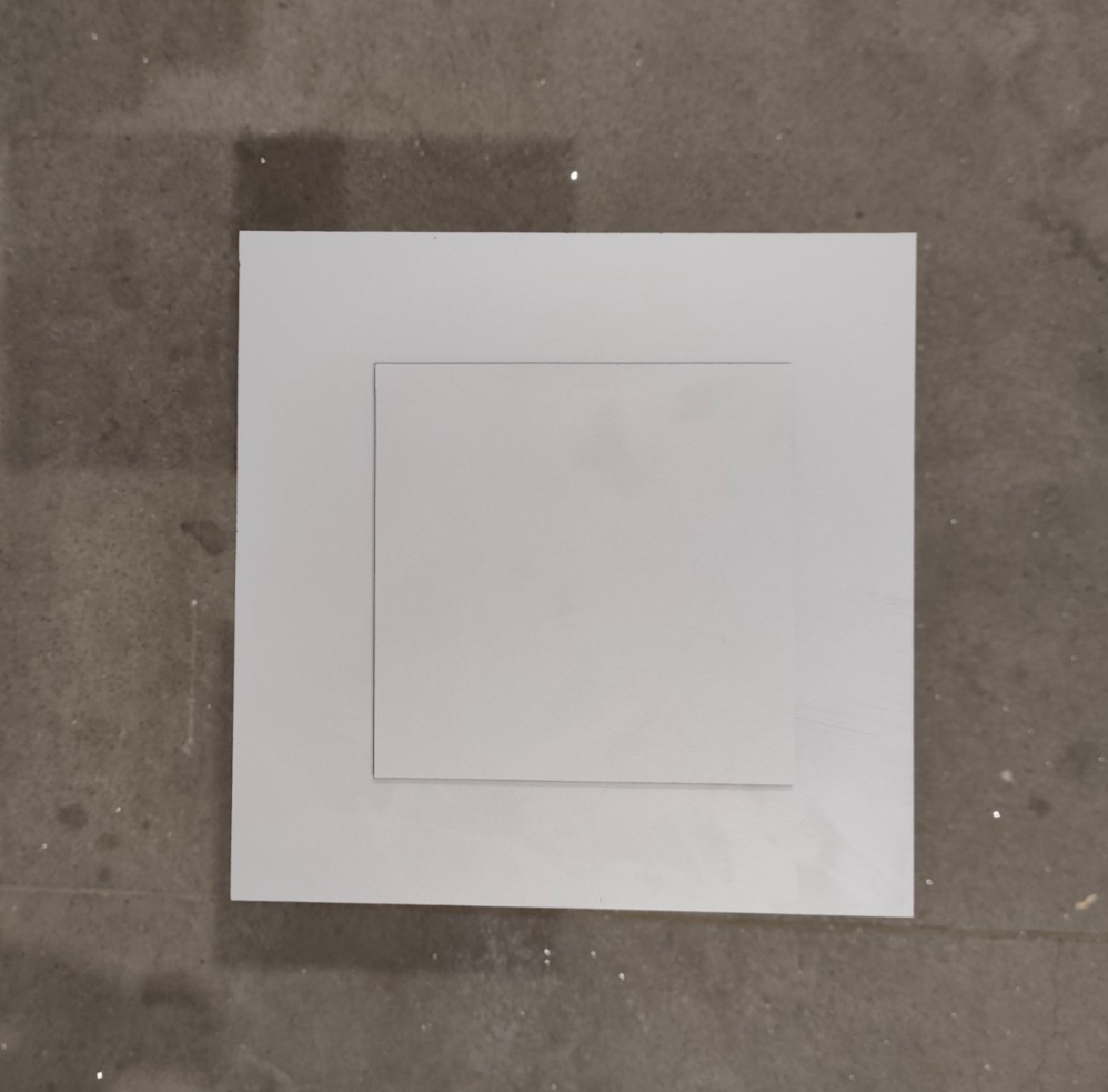 HPL Platte 3 mm einseitiges Dekor Pastellgrau 200 mm x 200 mm