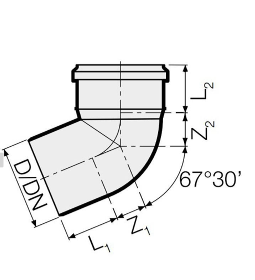 PP Polypropylen Bogen Valsir PP3 30/67 neu1