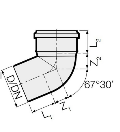 PP Polypropylen Bogen Valsir PP3 30/67 neu1