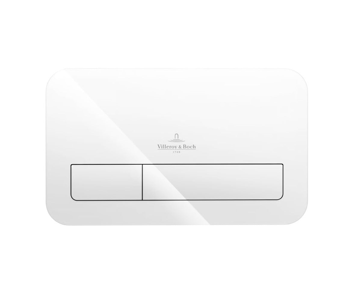 Villeroy & Boch ViConnect Drückerplatte Glas Weiß0