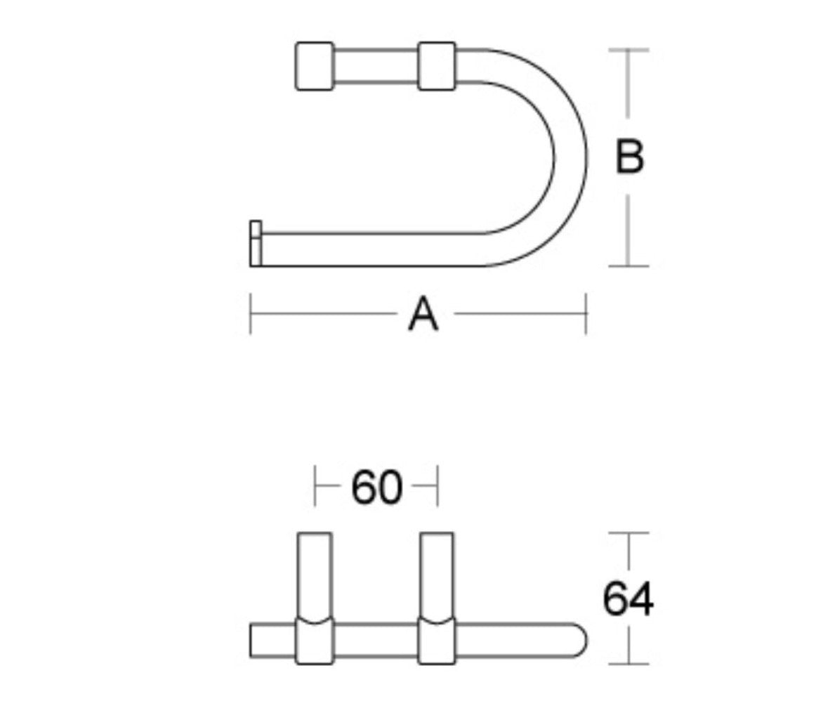 pba 400-SS Papierrollenhalter, Edelstahl, 4CS.481.0000.44 Neu2