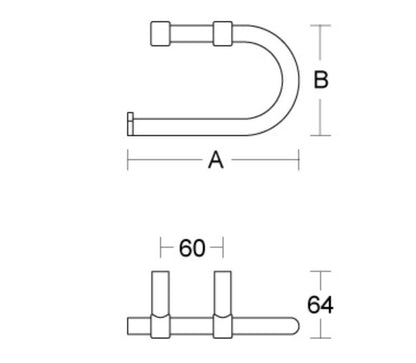 pba 400-SS Papierrollenhalter, Edelstahl, 4CS.481.0000.44 Neu2