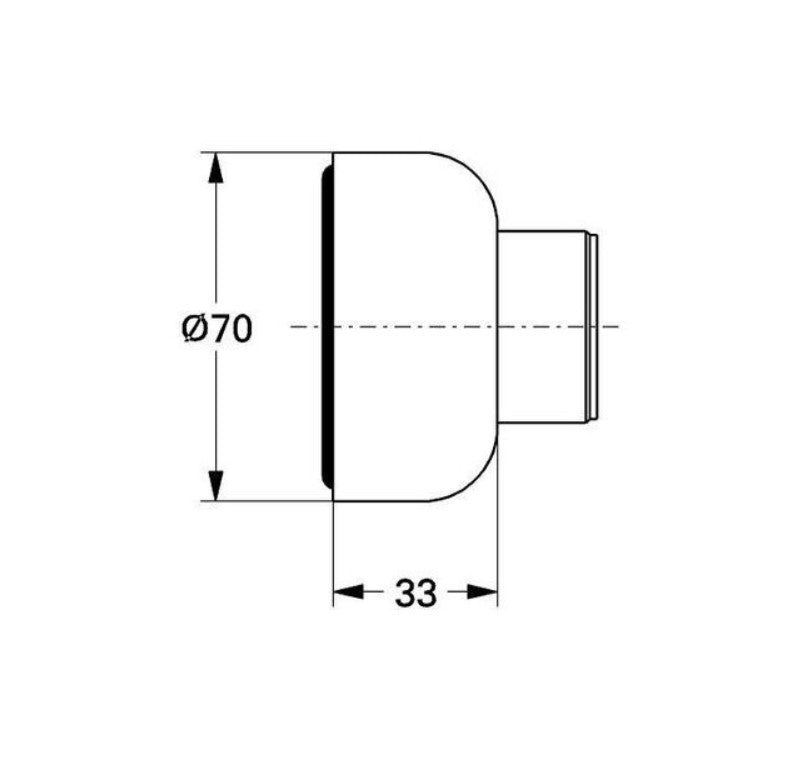 GROHE 12 023 345 S-Anschluss mit Schalldämpfer u- einstellbare Rosetten 2er Pack1