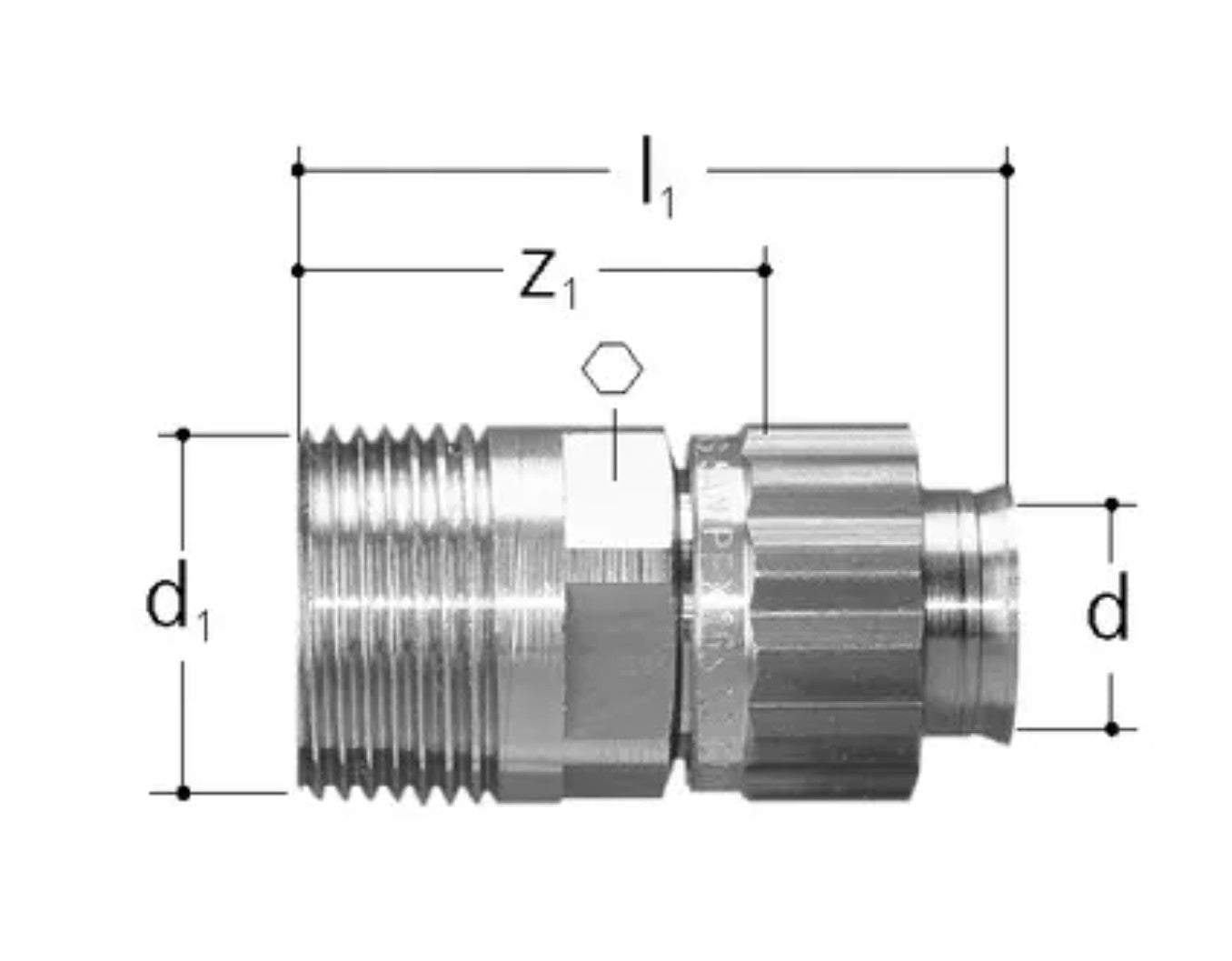 JRG Sanipex Übergang 5480.922 mit Außengewinde 3/4" AG x 20 mm1