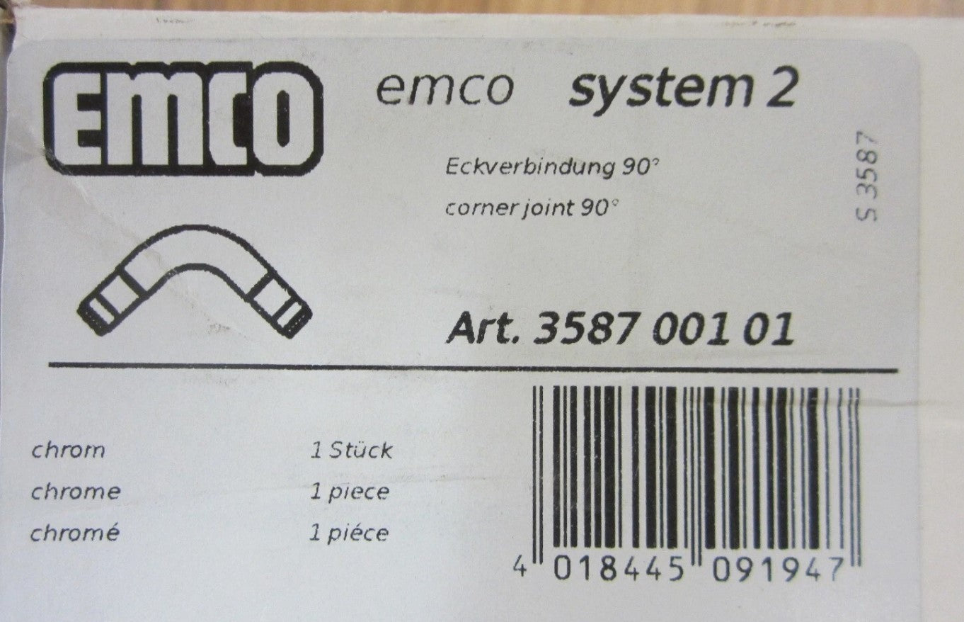 Emco System 2 90° Eckverbinder für Duschvorhangstangen2
