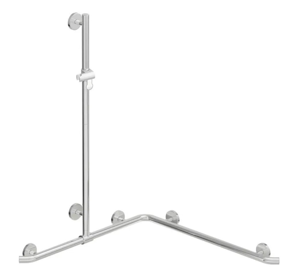 HEWI Duschhandlauf mit verschiebbarer Brausehalterstange WARM TOUCH0