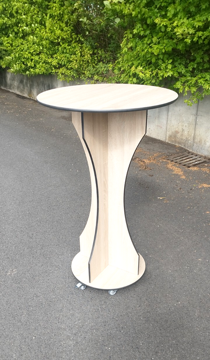 Garten Terrassen Balkon Bistro-Tisch aus HPL Wetterfest Rund 700 x 1100 mm9
