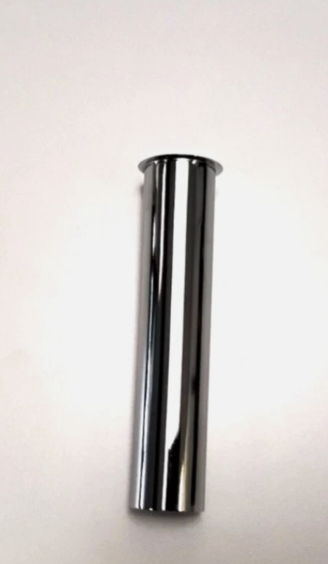 Ablaufrohr 1 1/4"" x 120 mm verchromt gerade mit Bördelrand2