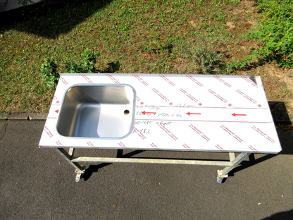 ALLPAX Edelstahl Spüle für Profi Küche 1800 X 690 mm aus VA 4016 Edelstahl Neu0