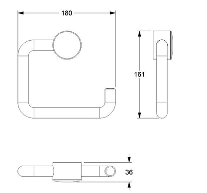 Normbau Papierrollenhalter Nylon Care in Weiß  03990100193