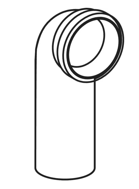 Geberit PE Anschlussbogen 90° für Wand-WC 110/110/90 Neu1