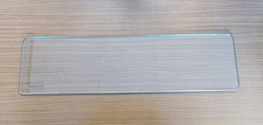 Glaseinlegeboden 500x134 mm ESG 6 mm , Ecken mit Radius R13 abgerundet0