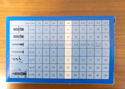 UPAT Ultra-Dübel 8x40 mm Nylon Packung mit 100 Stück2