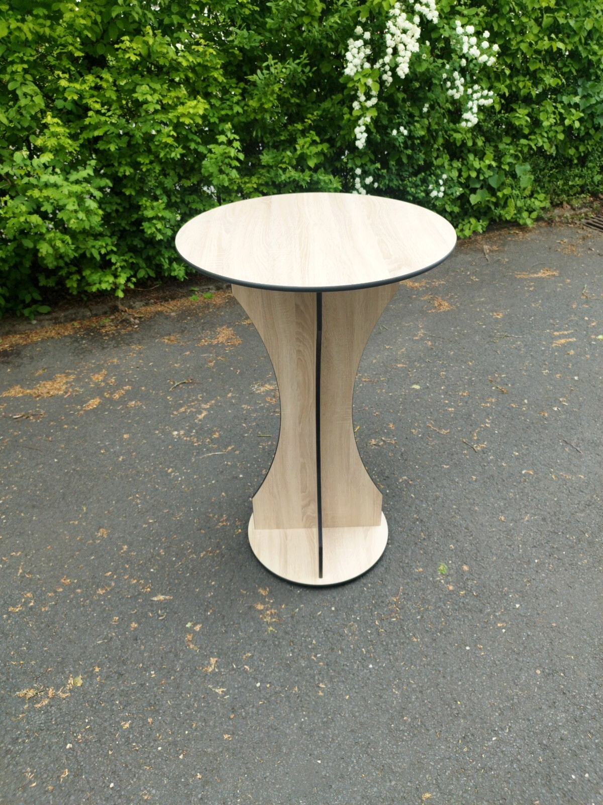 Garten Terrassen Balkon Bistro-Tisch aus HPL Wetterfest Rund 700 x 1100 mm8