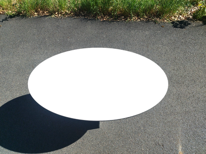 Garten Terrassen Balkon Ess-Tisch aus HPL Wetterfest Oval 1300 x 800 mm