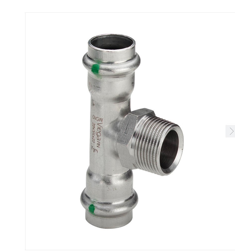 Viega Sanpress Inox T-Stück, Modell 2317.10