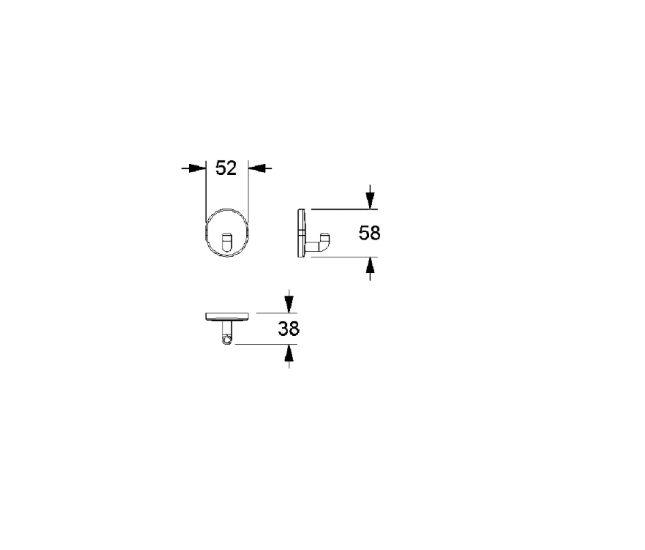 Normbau Wandhaken Nylon Haken ø 52 mm6