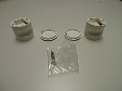Normbau Türknauf Paar Weiß 52 mm Durchmesser Neu4