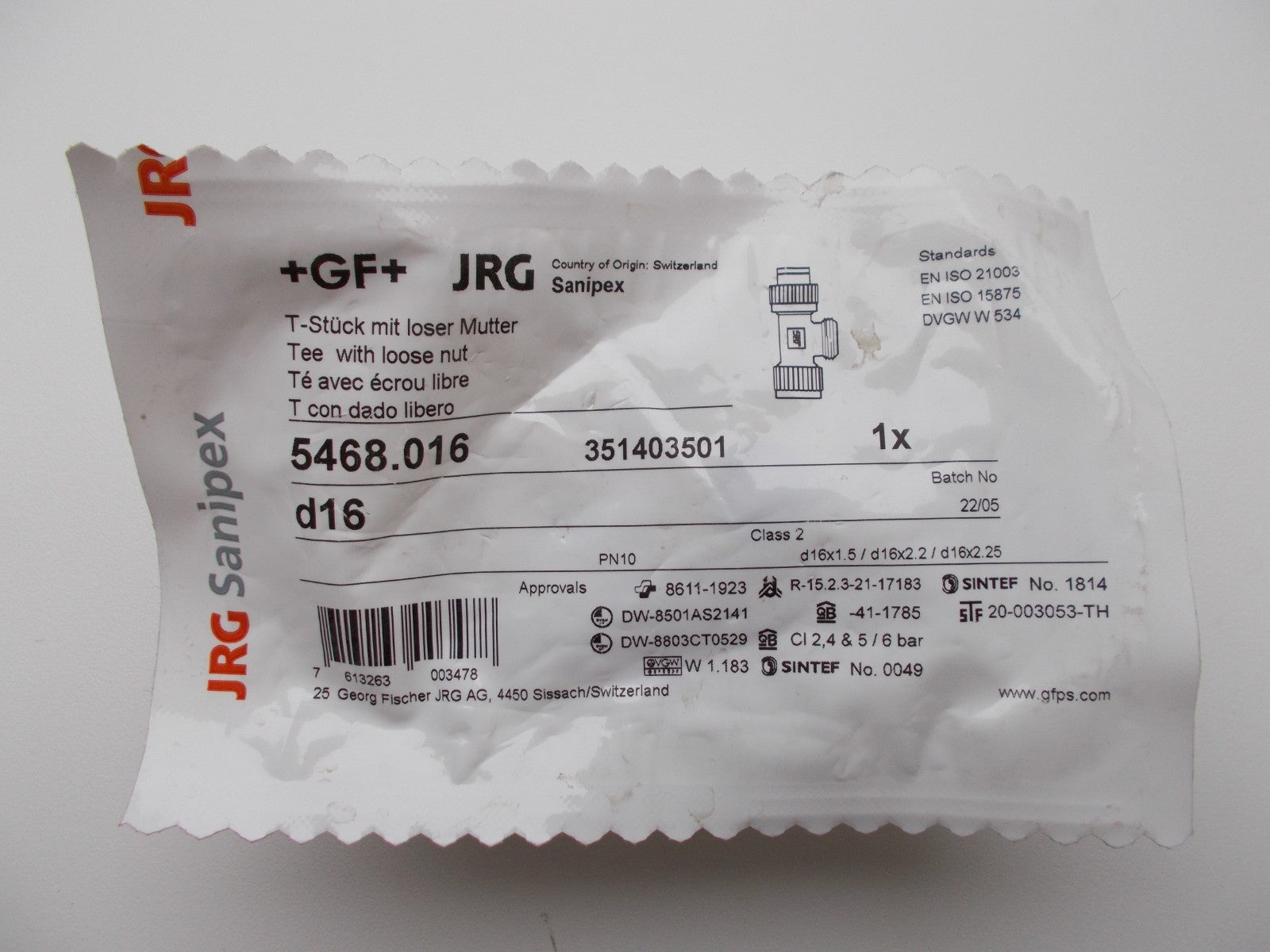 JRG Sanipex 5468.016 mit loser Mutter0