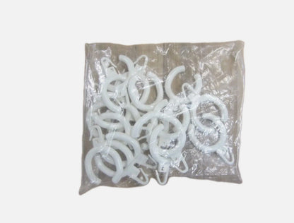 Normbau Nylon-Line Dusch Vorhangringe Farbe weis 20 Stück1