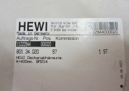 Hewi Deckenabhängung Serie 801 Lichtgrau 400 mm2