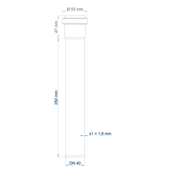 POLO-KAL NG Steckmuffenrohr DN 40/250 Abflussrohr Poloplast neu1