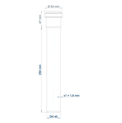 POLO-KAL NG Steckmuffenrohr DN 40/250 Abflussrohr Poloplast neu1