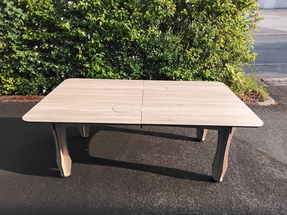 Garten Terrassen Balkon Ess-Tisch aus HPL Wetterfest 1200 x 2000 mm Holzdekor10
