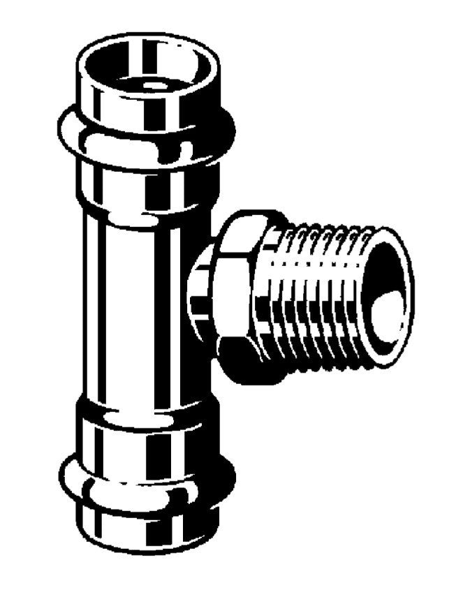 5 x Viega T-Stück mit SC Sanpress Inox 2317.1 in 22mm x R3/4 x 22mm Edelstahl1