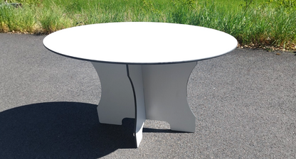 Garten Terrassen Balkon Ess-Tisch aus HPL Wetterfest Oval 1300 x 800 mm