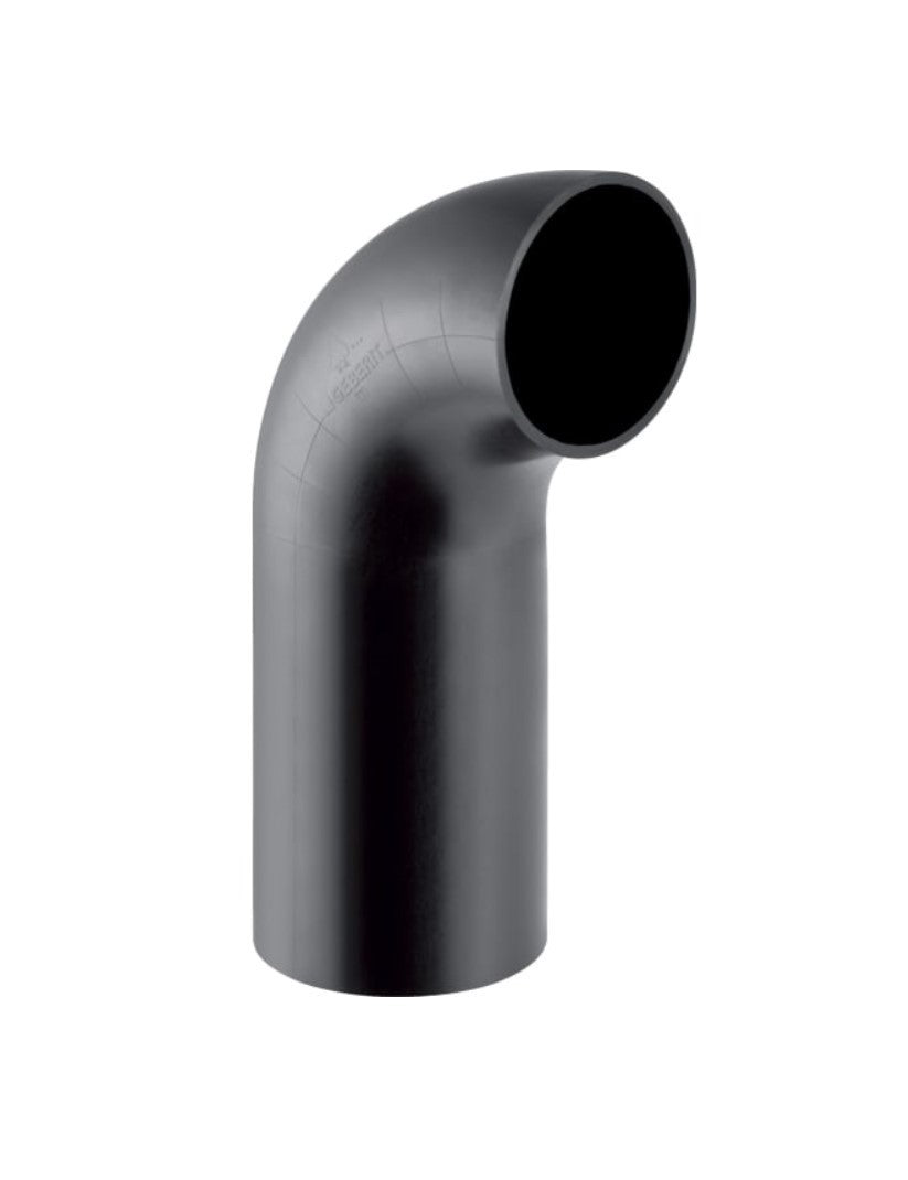 Geberit PE Bogen DN 90, 90Grad, mit langem Schenkel 366.055.16.1.0