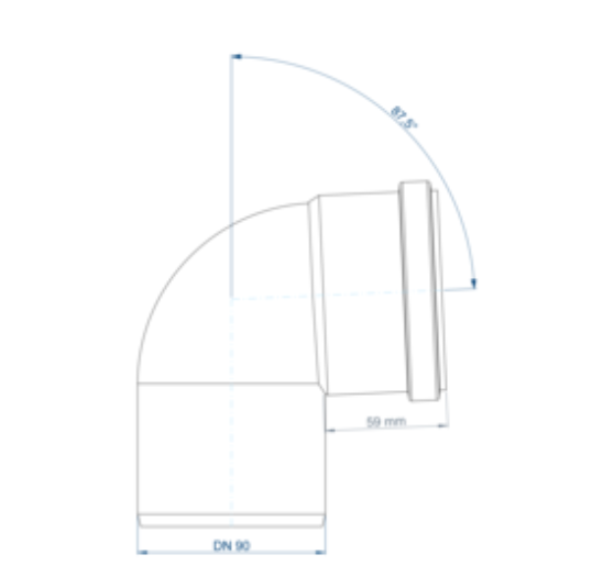 POLO-KAL NG Bogen DN 90/87,5 Poloplast Neu1