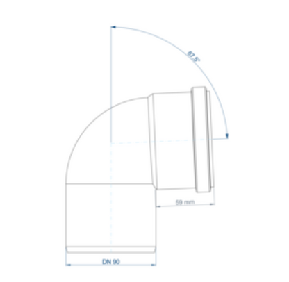 POLO-KAL NG Bogen DN 90/87,5 Poloplast Neu1