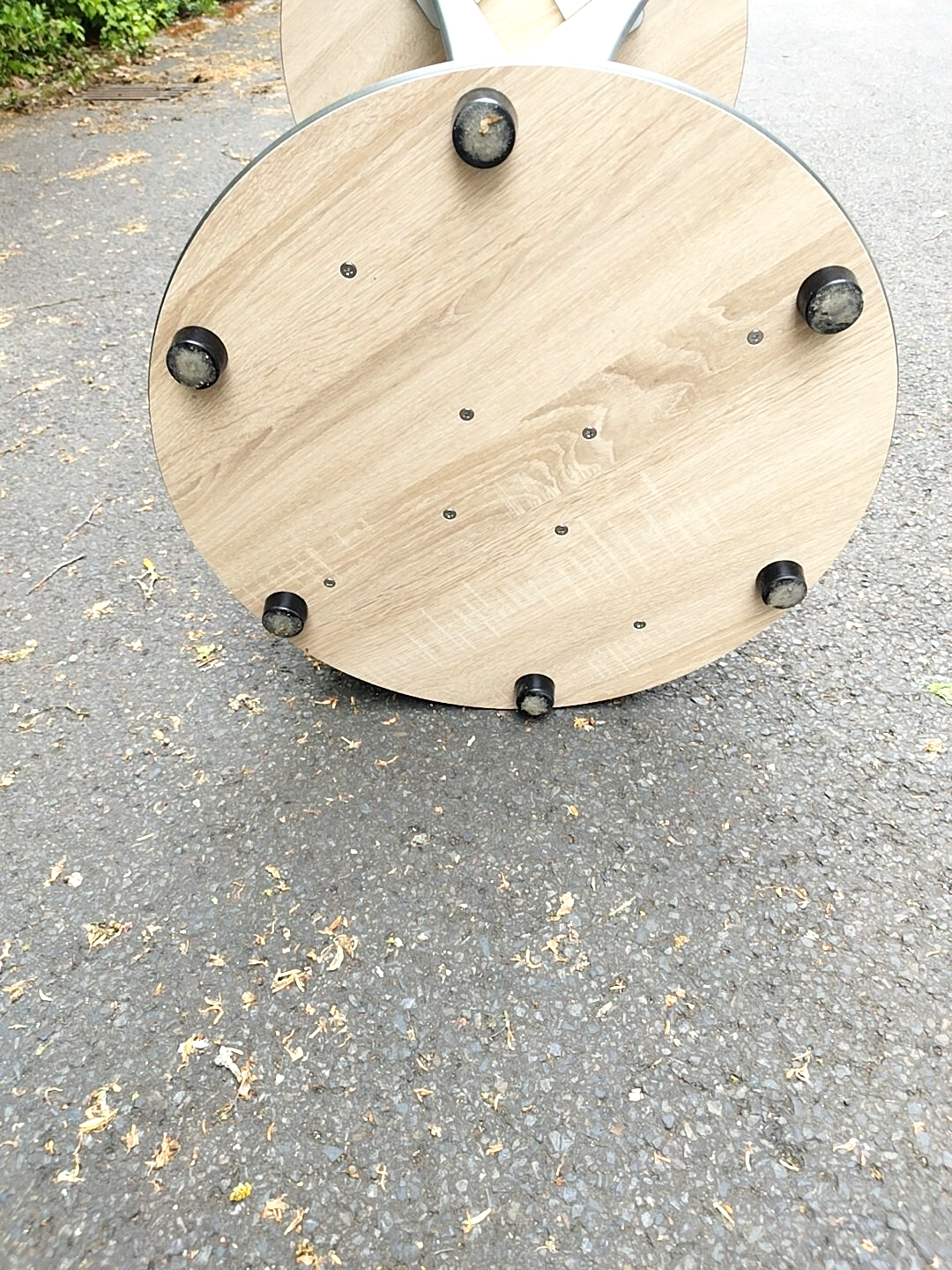 Garten Terrassen Balkon Bistro-Tisch aus HPL Wetterfest Rund 700 x 1100 mm7