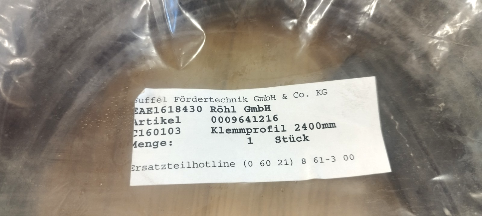 LINDE Klemmprofil 00096412161