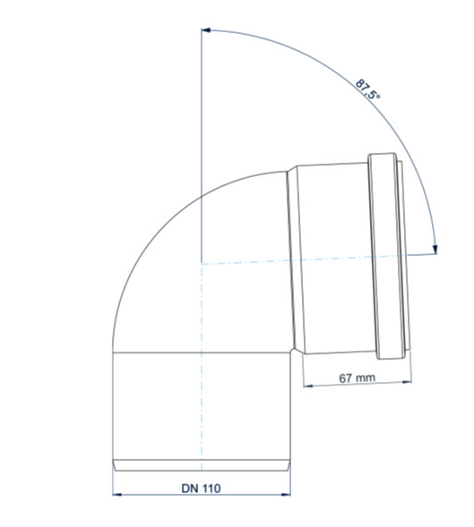 POLO-KAL NG Bogen DN 110/87 Poloplast Neu2