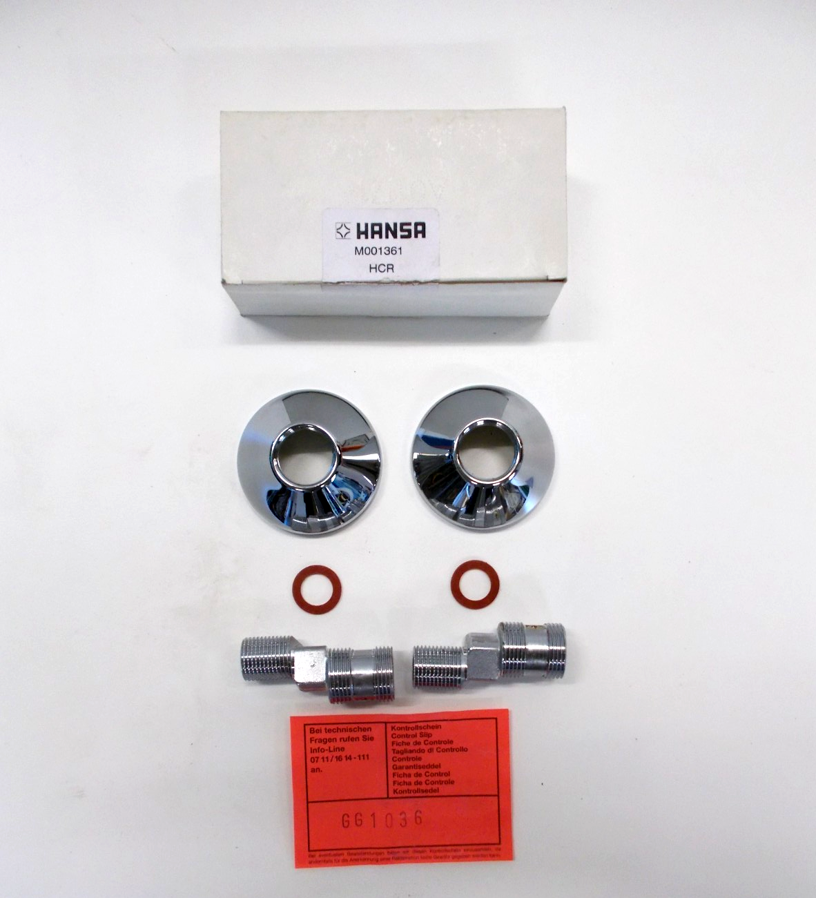 Hansa S-Anschluss 59902034 Chrom, 3/4" x 1/2", absperrbar  2er Set2