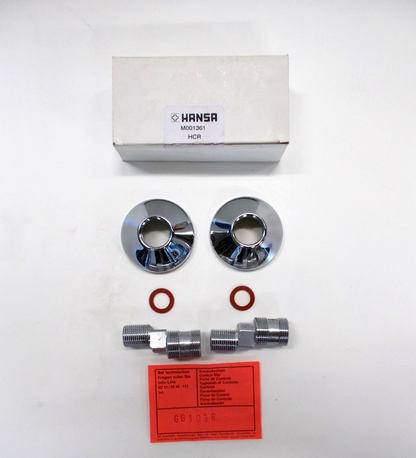 Hansa S-Anschluss 59902034 Chrom, 3/4" x 1/2", absperrbar  2er Set2