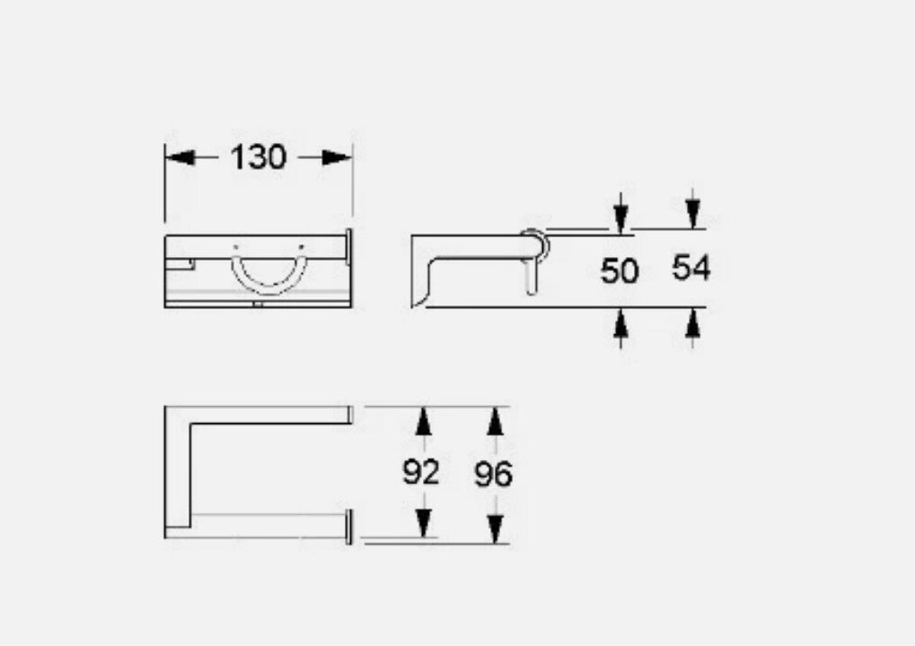 Normbau Papierrollenhalter Cavere Care Silber-Metallic 75202100961