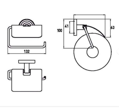 EMCO Polo WC Papierrollenhalter mit Deckel, chrom NEU-OVP Klopapier Rollenhalter4