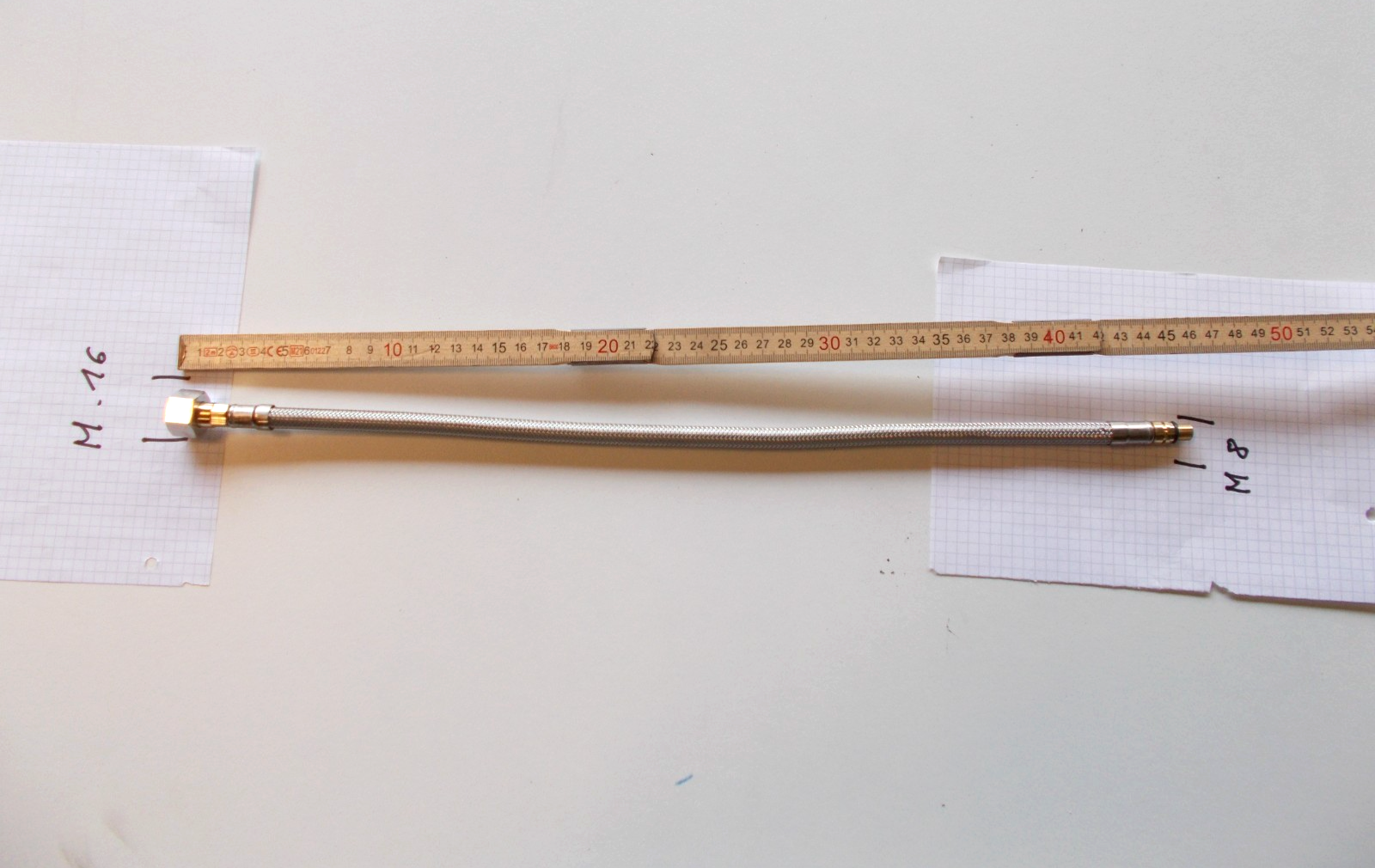 Kirchhoff  Druckschlauch Flexibel Edelstahl/Messing M8 5/8"  auf  M16 5/16" Neu3