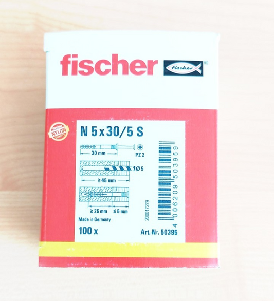 FISCHER Nageldübel N 5x30/5 S  100 Stück0