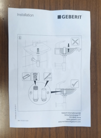 Geberit 240.648.00.1 Standrohr für Waschbecken Neu1
